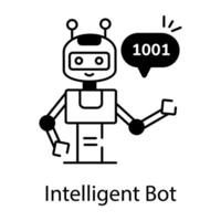 Artificial Intelligence Linear Icon vector