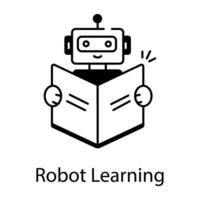 AI and VR Technology Linear Icon vector