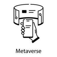 AI Technology Linear Icon vector