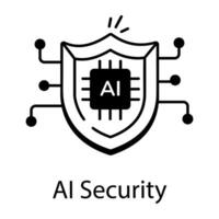 Artificial Intelligence Linear Icon vector