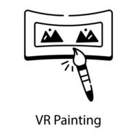AI Technology Linear Icon vector