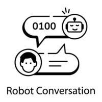 Artificial Intelligence Linear Icon vector