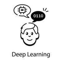 AI Technology Linear Icon vector