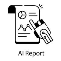 Artificial Intelligence Linear Icon vector
