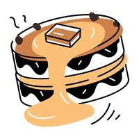 mano dibujado galletas icono vector