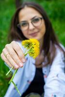 woman in the park, young woman in the garden photo