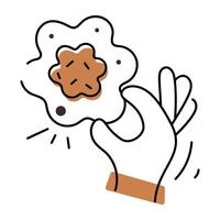 Hand Drawn Cookies Icon vector