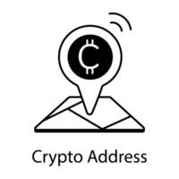 Cryptocurrency Linear Icon vector