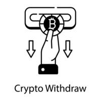 Crypto Trading Line Icon vector