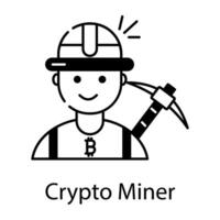 Crypto Trading Line Icon vector