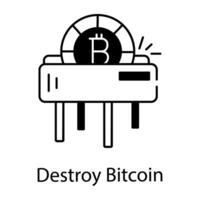 Cryptocurrency Linear Icon vector