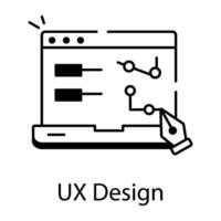 lineal estilo web programación icono vector