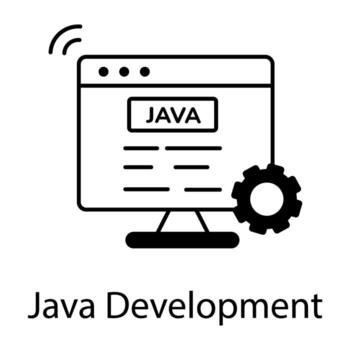 Linear Style Web Programming Icon vector