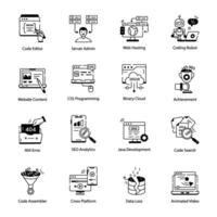Web Scripting Trendy Linear Icons vector