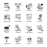 Web Scripting Trendy Linear Icons vector