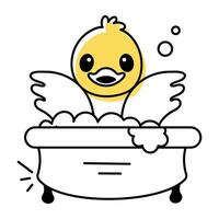 Funny Duck Doodles vector