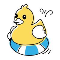 Funny Duck Doodles vector