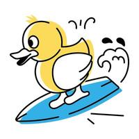 Funny Duck Doodles vector