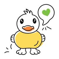 Funny Duck Doodles vector