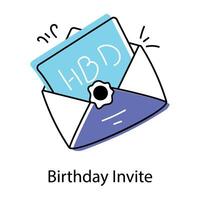 Birthday Celebration Doodle Icon vector