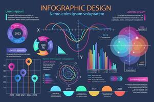 Mega set of infographic elements data visualization vector design template. Can be used for steps, options, business process, workflow, diagram, flowchart, timeline, marketing. Bundle info graphics.