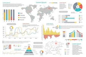 Mega set of infographic elements data visualization vector design template. Can be used for steps, options, business process, workflow, diagram, flowchart, timeline, marketing. Bundle info graphics.