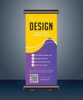 corporate business roll up banner standee pull up banner x banner template vector