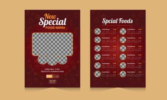 Fast Food Flyer Design Free Vector