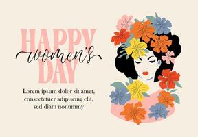 Happy International Womens Day card vector