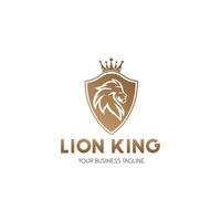 lion minimal style logo design vector