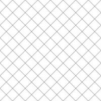Diagonal cross line grid seamless pattern. Geometric diamond texture. Black diagonal line mesh on white background. Minimal quilted fabric. Metallic wires fence pattern. Vector illustration.
