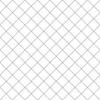 Diagonal cross line grid seamless pattern. Geometric diamond texture. Black diagonal line mesh on white background. Minimal quilted fabric. Metallic wires fence pattern. Vector illustration.