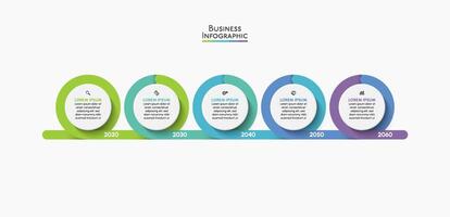 Presentation business infographic template vector