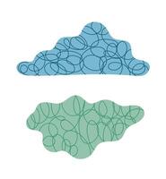 Abstract clouds, doodles. Vector illustration for your design. Isolated elements.