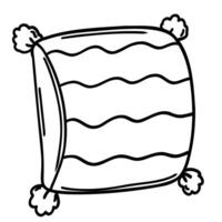 Pillow in doodle style vector