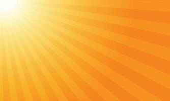 orange sunburst background.  summer radial rays background pattern vector