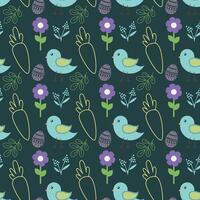 Easter decorative elements pattern seamless. Use for fabric, print, textile, wrapping, background, package, clothing vector