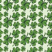 Three leaf Clover Seamless Vector Pattern Design