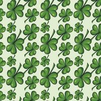 Three leaf Clover Seamless Vector Pattern Design