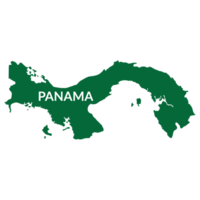 Panama map. Map of Panama in green color png