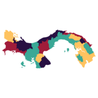 Panama carta geografica. carta geografica di Panama nel amministrativo province nel multicolore png