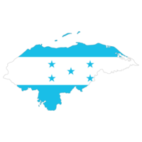 Map of Honduras with national flag of Honduras png