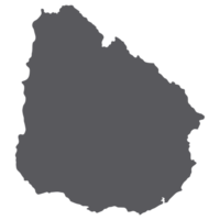 Uruguay map. Map of Uruguay in grey color png