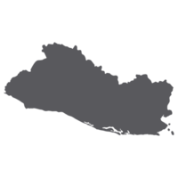 El Salvador map. Map of El Salvador in grey color png