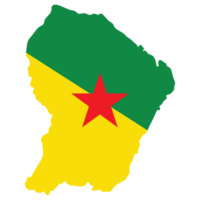 kaart van Frans Guyana met nationaal vlag van Frans Guyana png