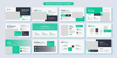 Creative business presentation slides template design. Use for modern presentation background, brochure design, website slider, landing page, annual report, company profile vector