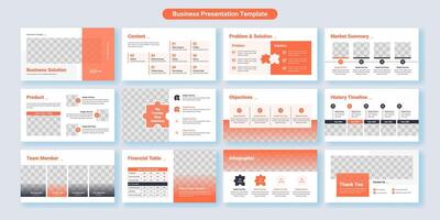 diseño de plantilla de diapositivas de presentación de negocios creativos. uso para antecedentes de presentación modernos, diseño de folletos, control deslizante de sitios web, página de inicio, informe anual, perfil de empresa vector