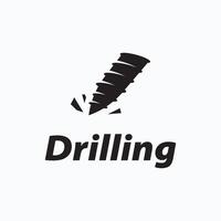Drill Logo Sign Vector Template