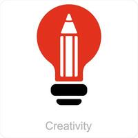 Creativity and education icon concept vector