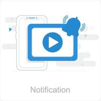 Notification and bell icon concept vector